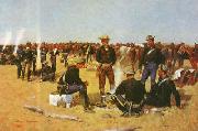Frederick Remington A Cavalryman's Breakfast on the Plains USA oil painting reproduction